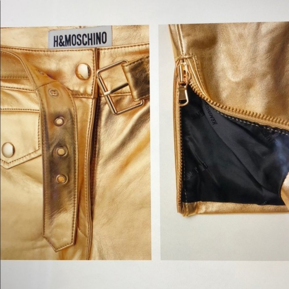 H&M x MoschinoAnkle-length Leather Pants Size 0